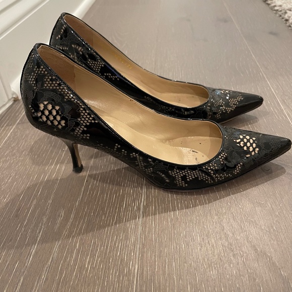 Valentino Patent Lace Pumps - Picture 2 of 3